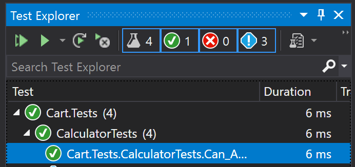 Running a simple unit test